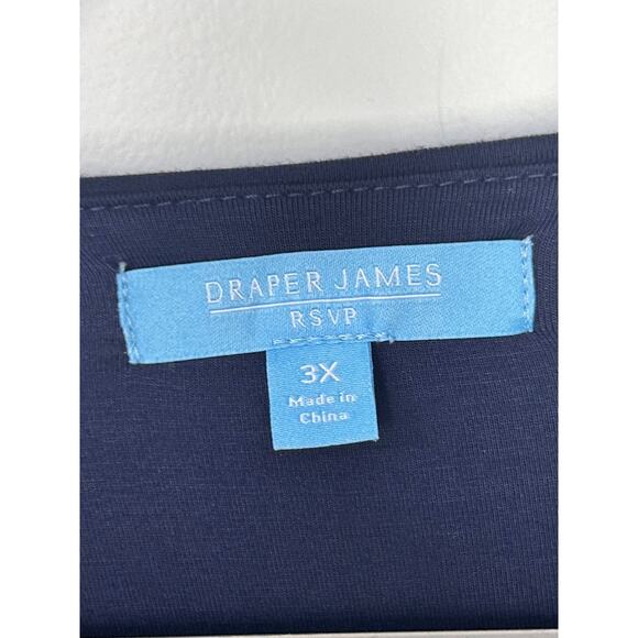 NWT Draper‎ James Women's Tie-Front Fit & Flare Midi Wrap Dress Blue Size 3X - Picture 9 of 12